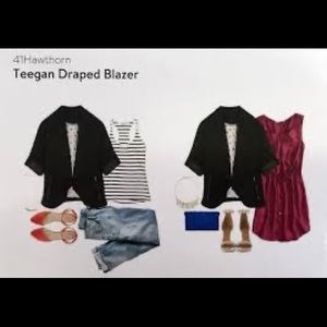 41 Hawthorne black draped blazer